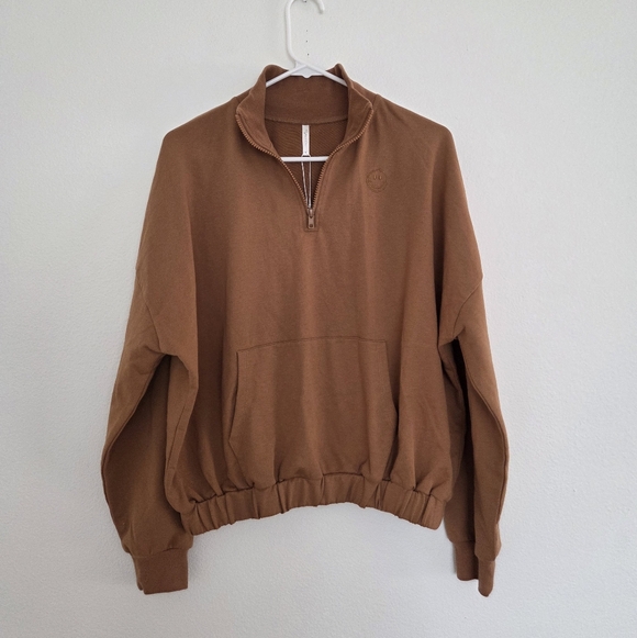 Rylee + Cru Sweaters - Rylee + Cru Brown Quarter-Zip Sweater Womens Size Small